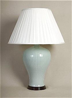 ALEXANDERS 35CM CELADON BAMBOO MEI PING LAMP